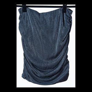 Aqua Womens Metallic Ruched Party Mini Skirt M NWT